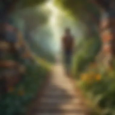 The Path to Self-Discovery Illustration depicting the journey of personal growth