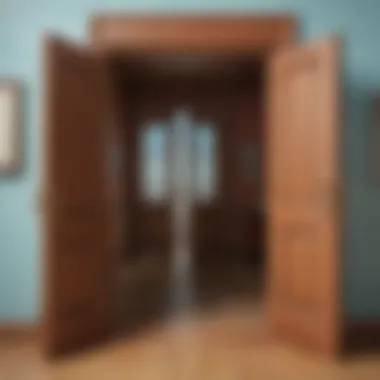 Open Doors to Financial Freedom Conceptual illustration of financial freedom represented through open doors