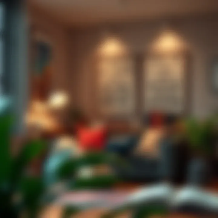 A cozy reading nook with motivational quotes