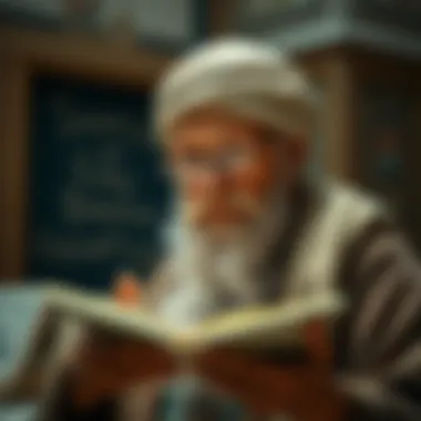 The Sage of Financial Knowledge Illustration of a wise man imparting financial wisdom