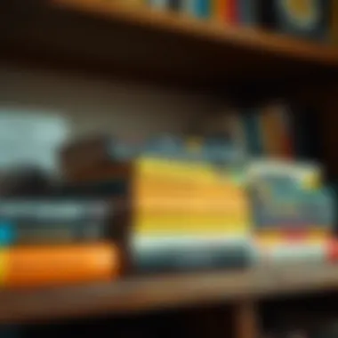 Literary Inspirations for Runners Stack of inspiring audiobooks on a shelf