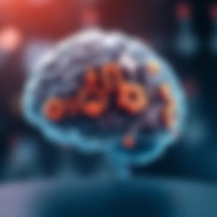 A brain illustration with various psychological theories