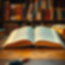 An open book with highlighted passages