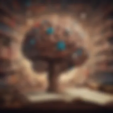 Illustration of Knowledge and Intelligence An intricate brain illustration overlaid with various symbols of knowledge and learning.