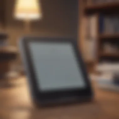 An e-reader with a comfortable design for audiobooks.