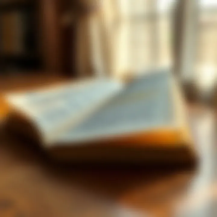 Illuminating Insights on Purpose Open book with highlighted passages on purpose