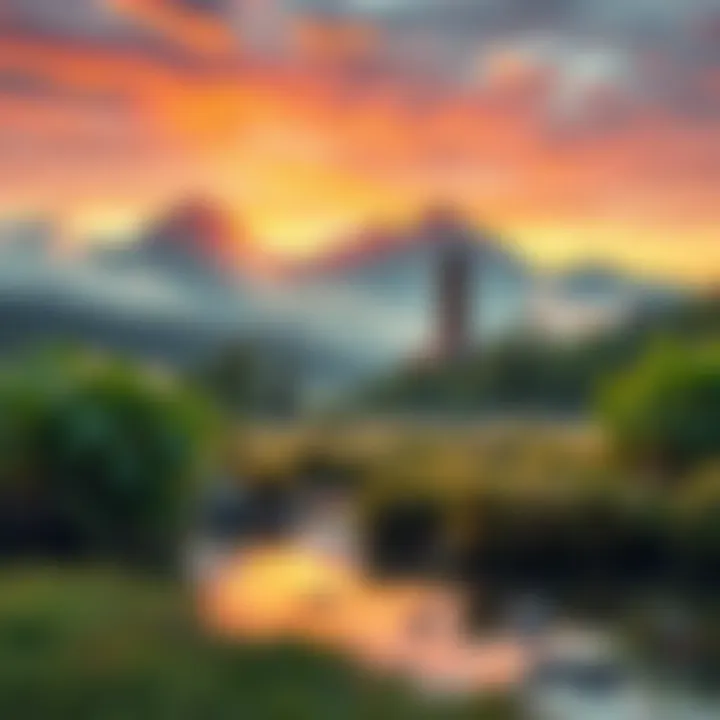 Nature's Reflection of Faith A serene landscape symbolizing spiritual journey