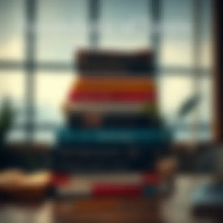 Foundational Texts for Purposeful Living Stack of impactful Christian literature on a table