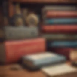 A vintage book collection on finance