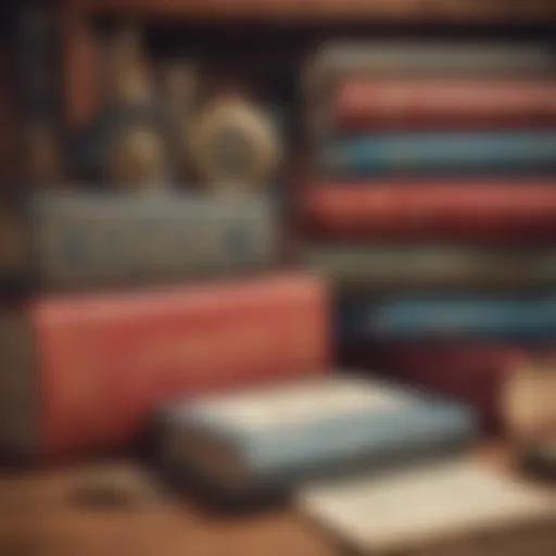 A vintage book collection on finance