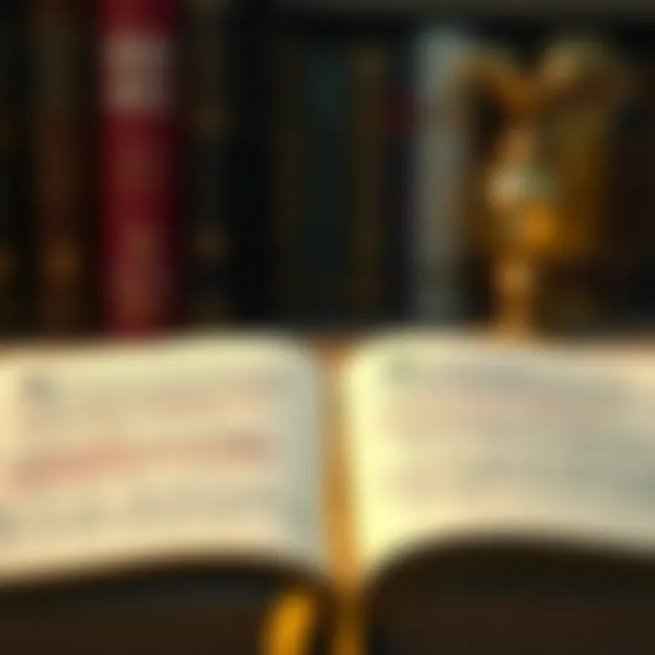 A close-up of an open book with highlighted quotes