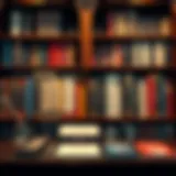 An elegant bookshelf filled with audiobooks on investing