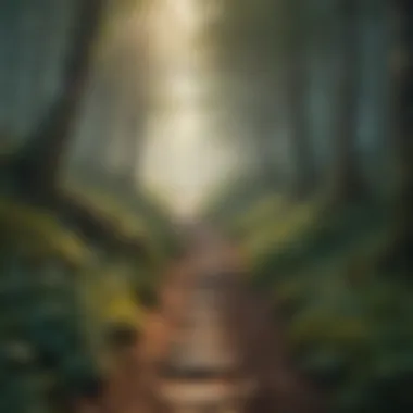 A path through a forest, symbolizing the journey of authenticity.