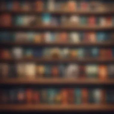 A diverse collection of audiobooks on a shelf