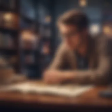 Strategizing for Financial Growth A thoughtful individual contemplating financial strategies