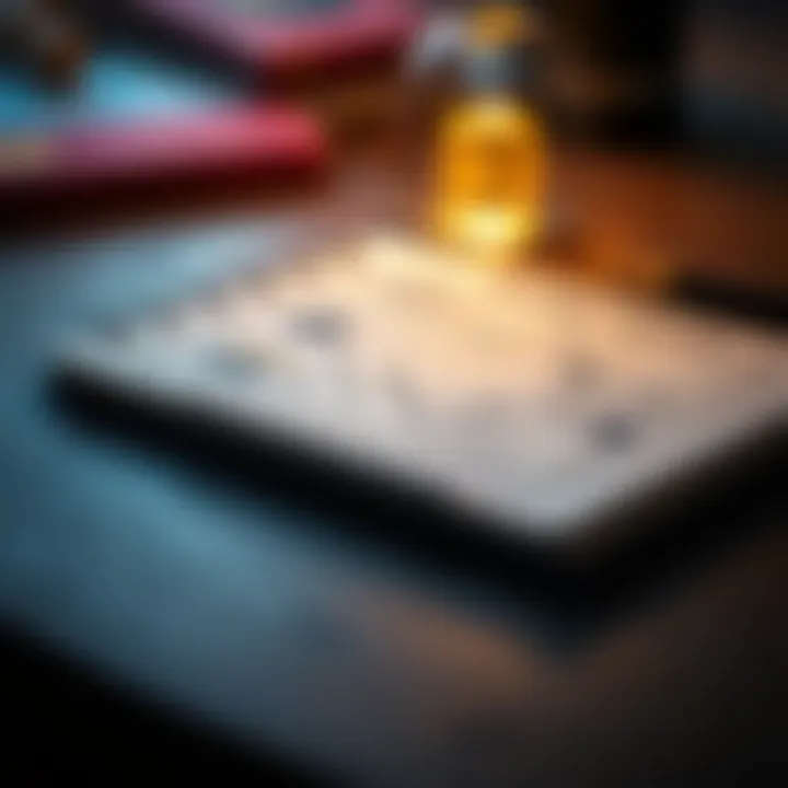 A strategic framework diagram on a notepad