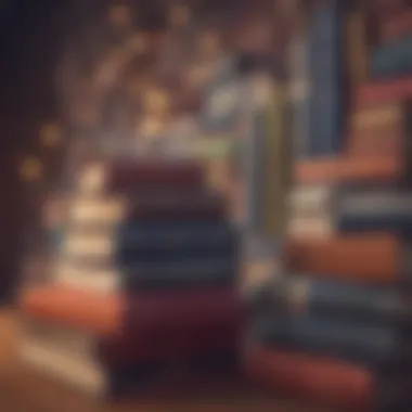 Investment Literature Collection Book stack representing investment literature