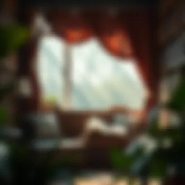 A Perfect Haven for Readers A serene reading nook with sunlight streaming in