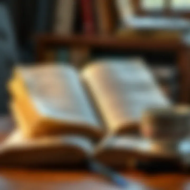 Engaging in Thoughtful Exploration An open book with notes and a cup of coffee beside it