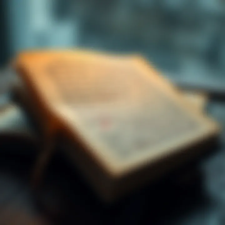 Inspiring Insights from Success Literature An open book with highlighted passages and notes for personal inspiration