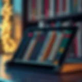 Diverse selection of eBooks on a digital device