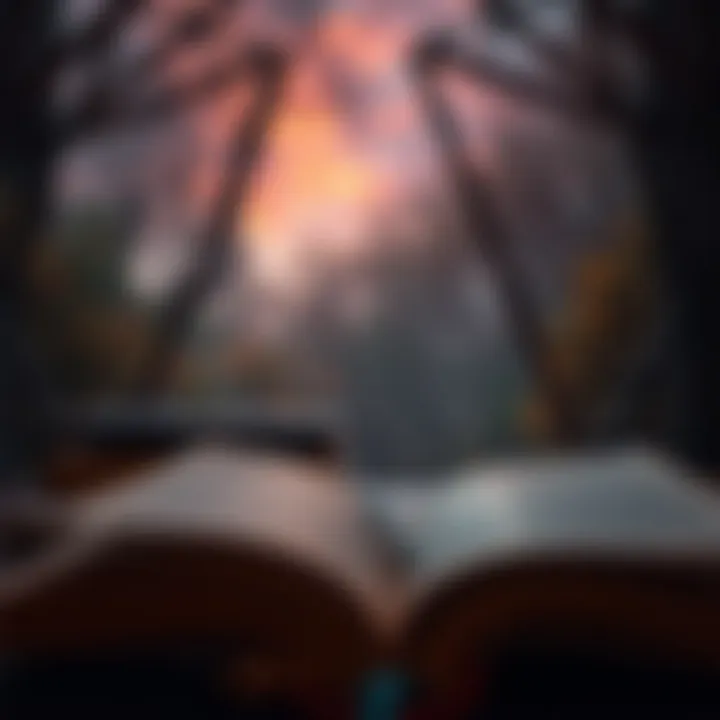 Conceptual visual of personal growth through reading