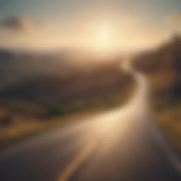 An open road stretching into the horizon, representing possibilities