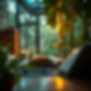 Benefits of audiobooks illustrated with relaxing environment