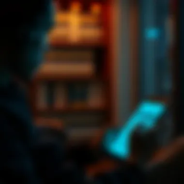 User engaging with an audiobook on a mobile device