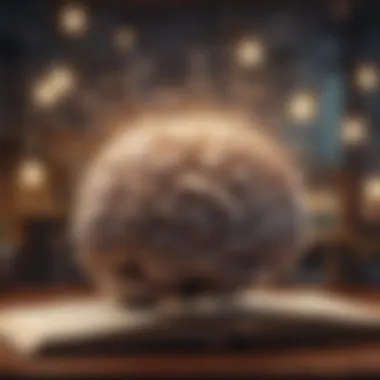 A brain with light bulbs symbolizing insights and ideas