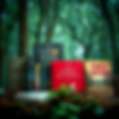 A collection of books on forest bathing, showcasing diverse perspectives and insights