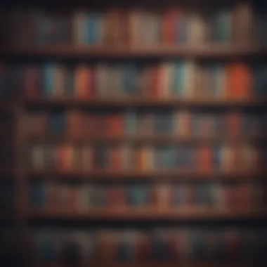 A Rich Selection of Audiobooks A bookshelf filled with classic and contemporary titles, illustrating the vast selection of audiobooks available.