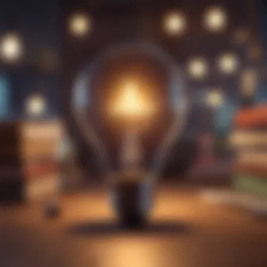 A glowing light bulb symbolizing bright ideas and inspiration.