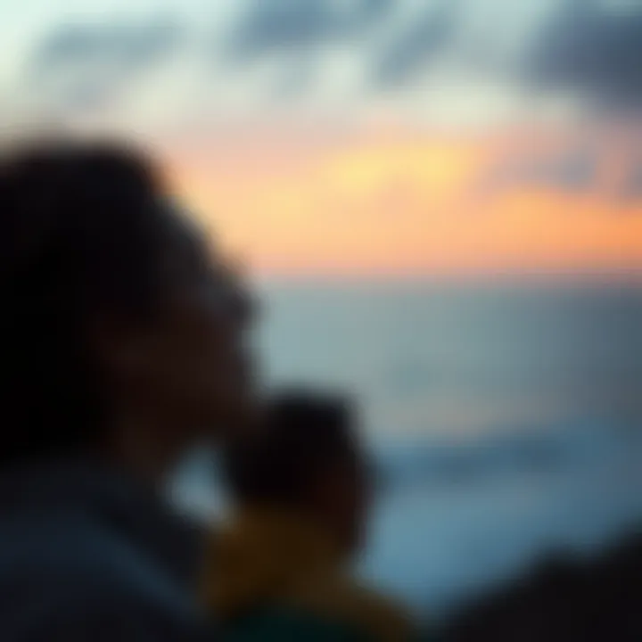 Contemplation and Introspection A contemplative figure gazing into the distance, symbolizing introspection