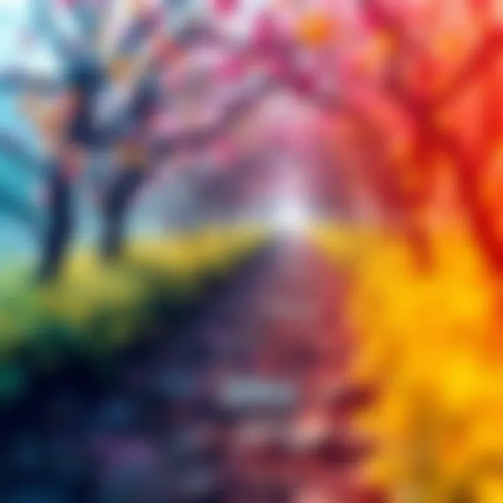 Abstract representation of emotional growth and happiness