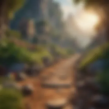 A Journey Towards Growth A serene landscape symbolizing personal growth