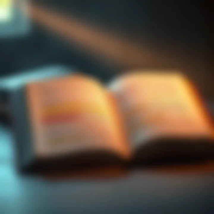 Highlighted Teachings of Og Mandino An open book showcasing highlighted passages of Og Mandino's teachings