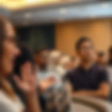 Motivational Seminar Inspired by Og Mandino's Principles A group of diverse individuals engaged in a motivational seminar