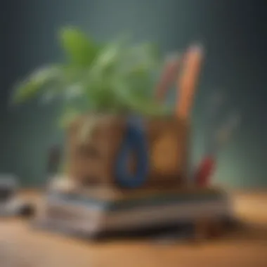 Symbolic Representation of Personal Growth Tools A symbolic image showing tools for personal growth