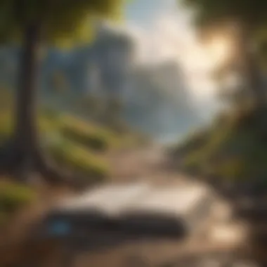 A serene landscape symbolizing environmental impact