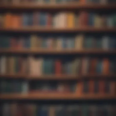 A bookshelf filled with Ray Dalio's works