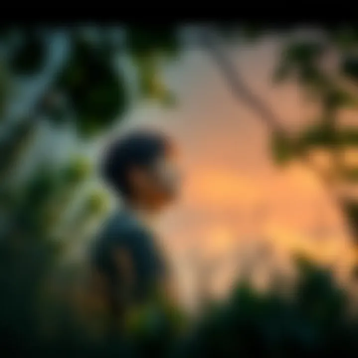 A person contemplating in nature, illustrating the journey of personal growth