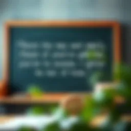 Inspiring quote written on a chalkboard