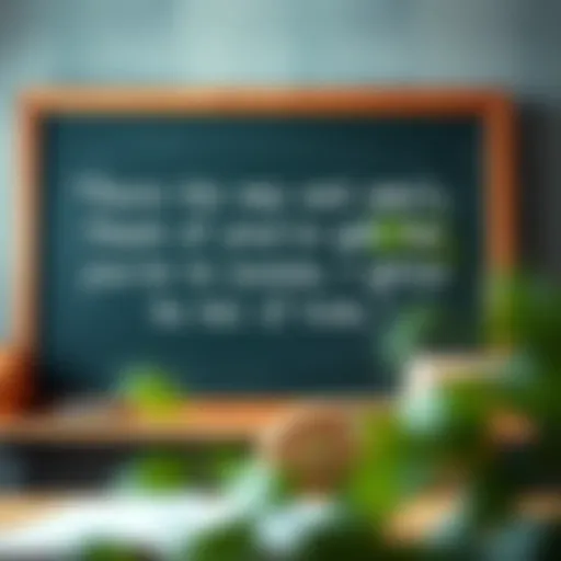 Inspiring quote written on a chalkboard