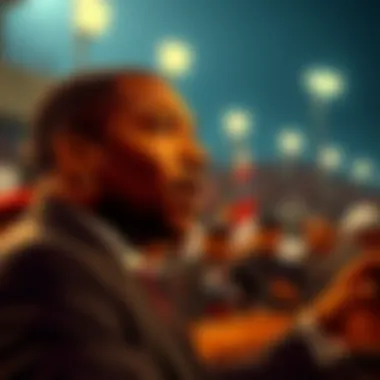 Malcolm X speaking at a rally