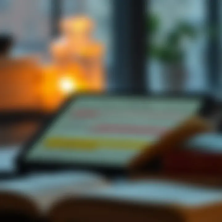 An interactive reading app displaying text highlights and notes