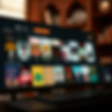 An array of subscription services displayed on a computer screen