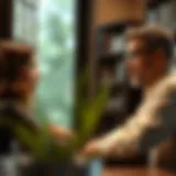 Engaging in Meaningful Dialogue Illustration depicting a dialogue between two individuals