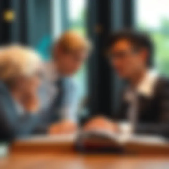 Conceptual image of resolving conflicts through discussion