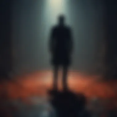 The Shadow of Fear An abstract representation of fear as a shadowy figure